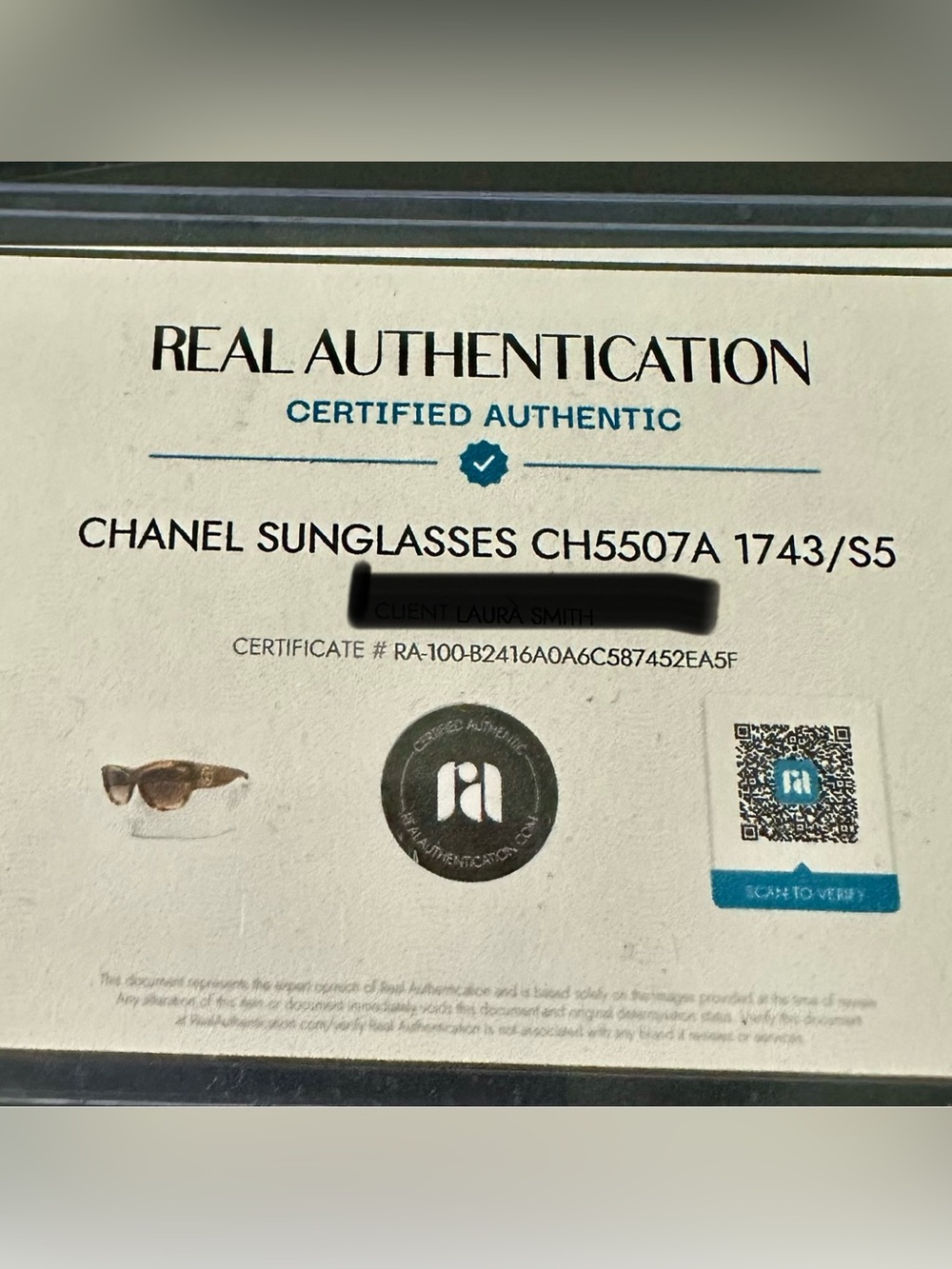 100% Authentic CHANEL Brown Gradient Sunglasses- CH5507A NWT comes w/ Case & COA - Picture 2 of 9
